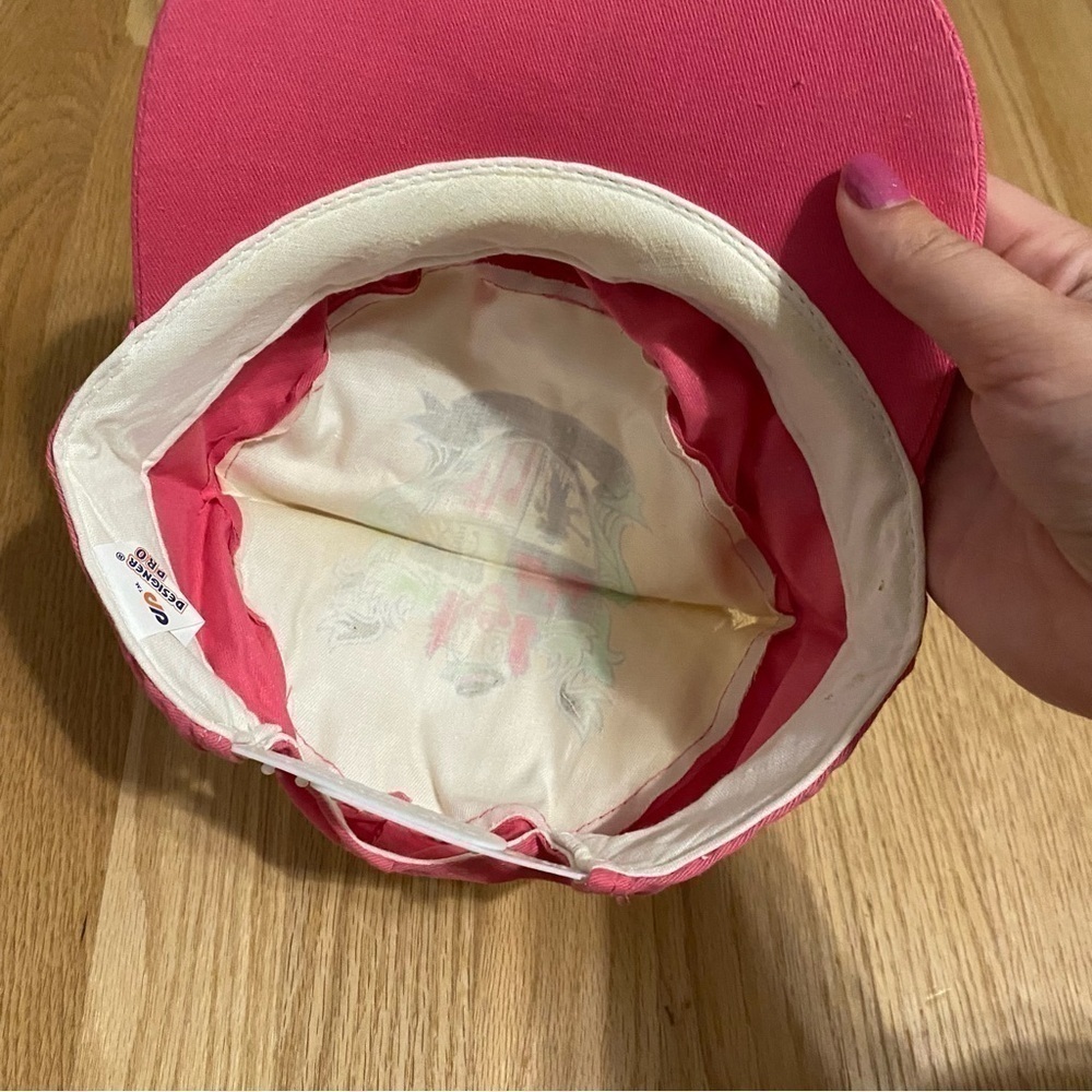 Vintage Circus Circus Las Vegas Painters Hat Casino Snap Back Pink Nevada - Picture 5 of 9